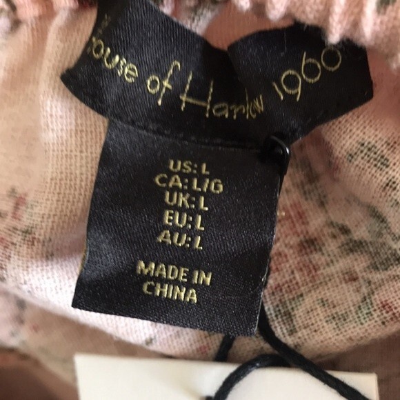 House Of Harlow 1960 Linen Blend Floral Halter Mini Dress sz Large NWT - Picture 6 of 15